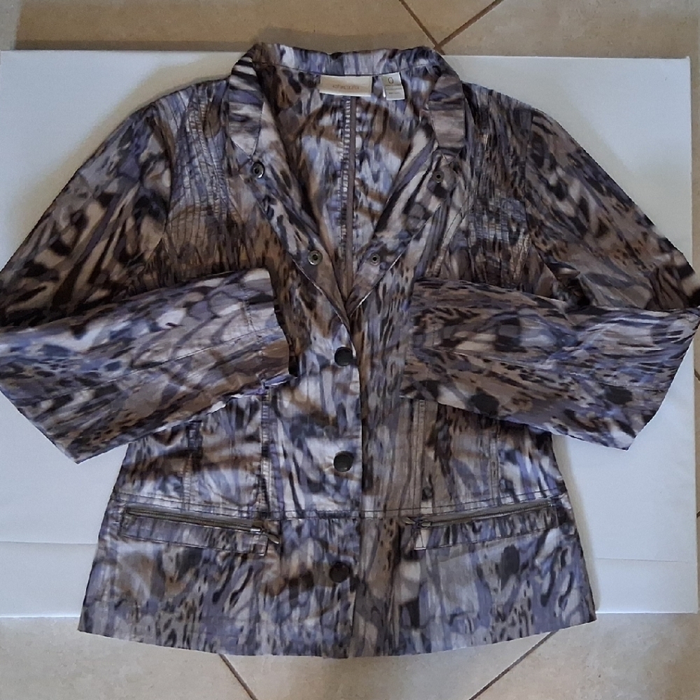 Chico's Abstract Pattern Lightweight Jacket
